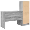  Asztal fiókkal 2 pcs Szürke Sonoma
