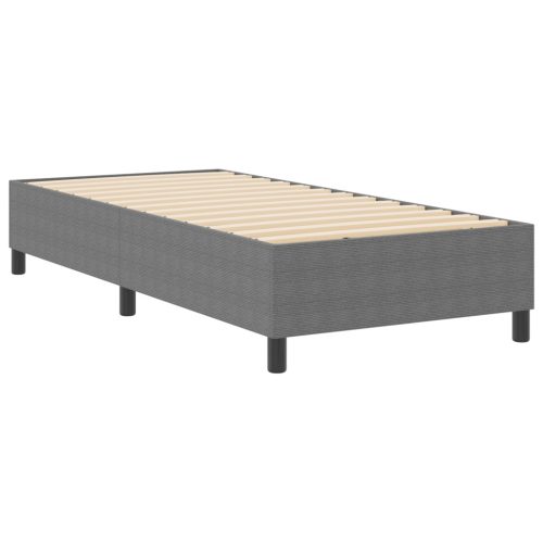  Boxspring Ágy Világosszürke 80x200 cm Kordbársonyos Szövet
