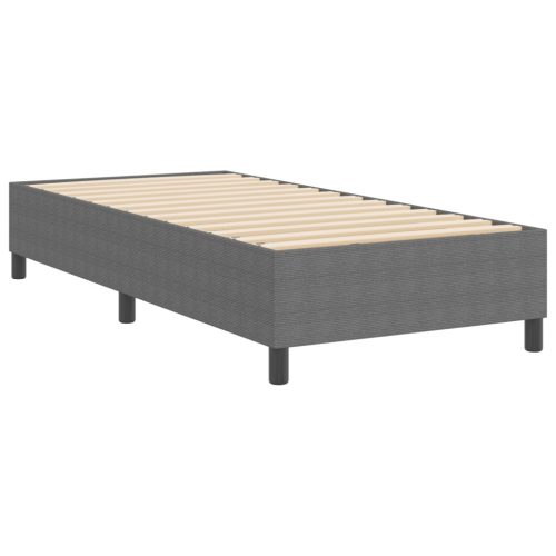  Boxspring Ágy Világosszürke 80x200 cm Kordbársonyos Szövet