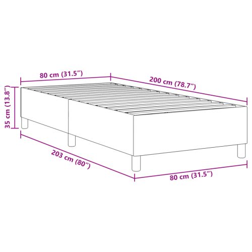  Boxspring Ágy Világosszürke 80x200 cm Kordbársonyos Szövet