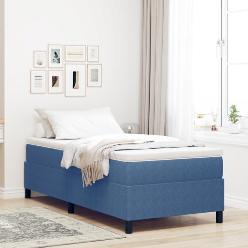  Boxspring Ágy Kék 80x200 cm Cordurany Anyag