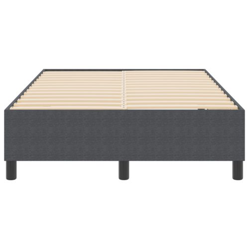  Boxspring Ágy Sötétszürke 120x200 cm Corduroy Szövet