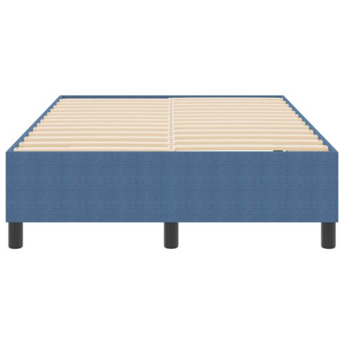  Boxspring Ágy Kék 120x200 cm Bordás Szövet