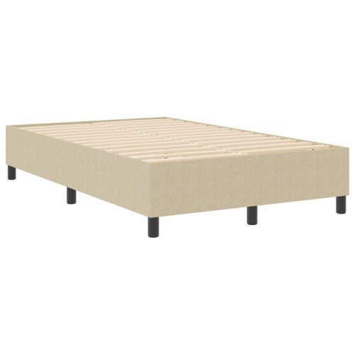  Boxspring Ágy Világosszürke Zöld 120x200 cm Kordbársony