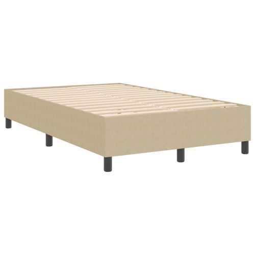 Boxspring Ágy Világosszürke Zöld 120x200 cm Kordbársony