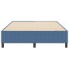  Boxspring Ágy Kék 140x200 cm Bordázott Szövet