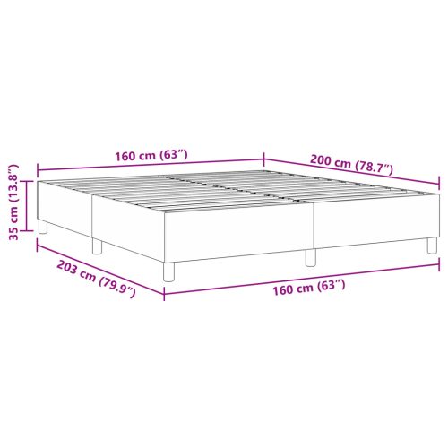  Boxspring Ágy Világosszürke 160x200 cm Corduroy Szövet