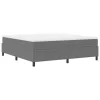  Boxspring Ágy Mattal - Világosszürke, Szuper King Size, Bordás Szövet