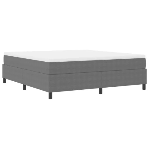  Boxspring Ágy Mattal - Világosszürke, Szuper King Size, Bordás Szövet