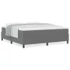  Boxspring Ágy Mattal - Világosszürke, Szuper King Size, Bordás Szövet