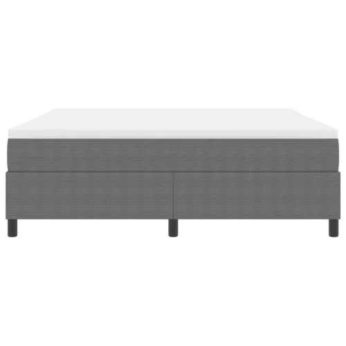  Boxspring Ágy Mattal - Világosszürke, Szuper King Size, Bordás Szövet