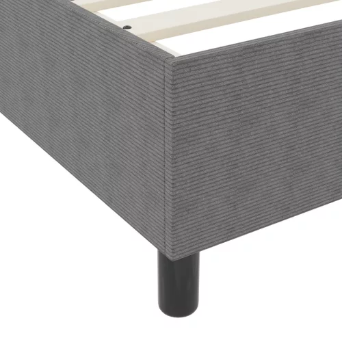 Boxspring Ágy Mattal - Világosszürke, Szuper King Size, Bordás Szövet