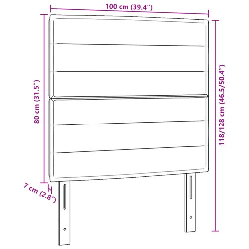 Fekete Szövet Fejtámla 100 cm