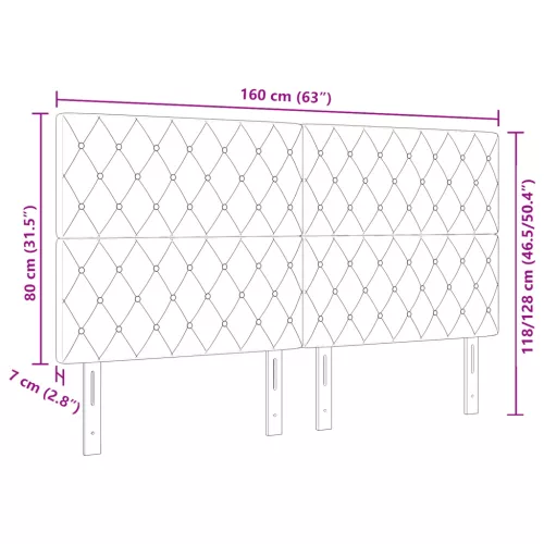  Fejtámla Kristálygombokkal Tűzött Világosszürke 160 cm Bársony