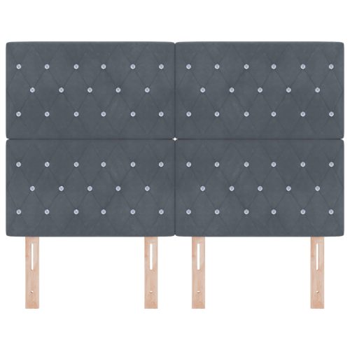  Fejtámla Kristálygombos Gombolt Sötétszürke 160 cm Bársony