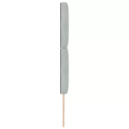  kristálygombos párnázott világosszürke 200 cm bársony fejtámla