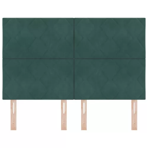 Fejtámla fejtámlával Sötétzöld 144 cm Bársony