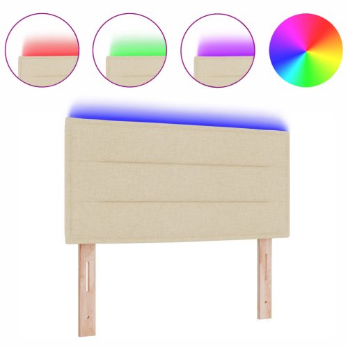  LED Fejtámla vonalas dizájnnal Krém 80 cm Vászon