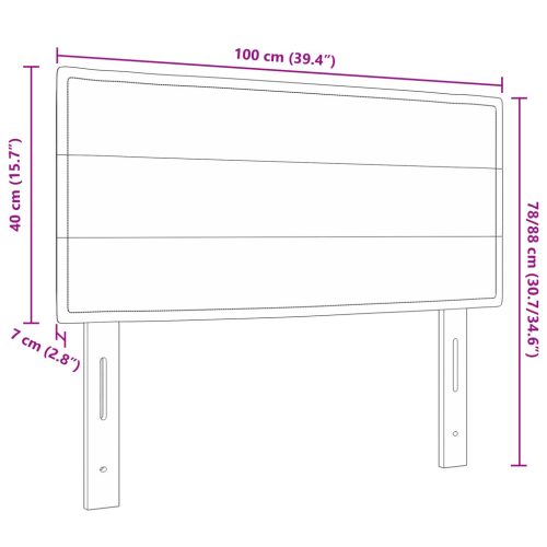  LED Fejtámla Vonal Dizájn Sötét Szürke 100 cm Szövet