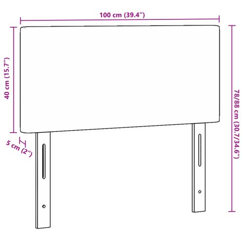  LED Fejtámla Egyszerű Design Világos Zöld Szürke 100 cm Bordás Szövet