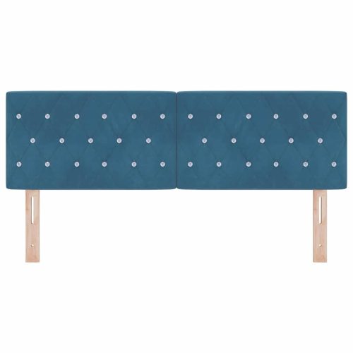  LED ágytámla LED -es lámpákkal Sötét kék 144 cm Poliészter