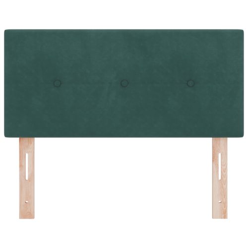  LED Fejtámla Gombos Kárpitozott Sötétzöld 80 cm Bársony