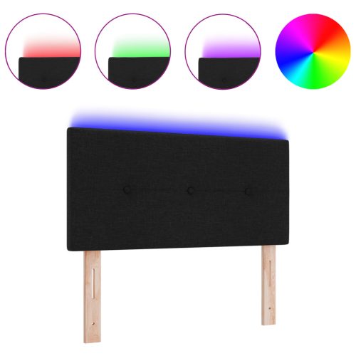  LED Fejtámla Gombos Kárpit Fekete 100 cm