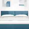  LED ágytámla LED -es lámpákkal Kék 144 cm Poliészter