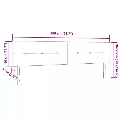  LED ágytámla LED -es lámpákkal Krém 200 cm Poliészter