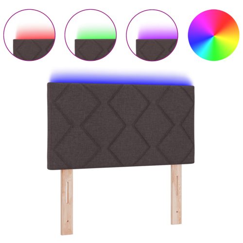  LED Fejtámla Gyémánt Blokkok Mintázat Sötét Barna 80 cm Szövet