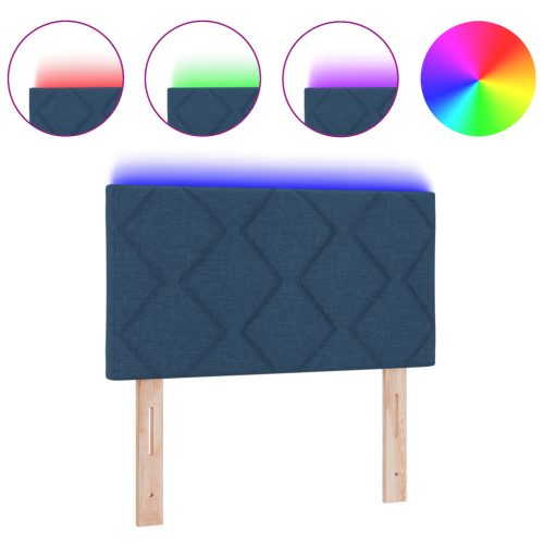  LED Fejtámla Gyémánt Blokk Dizájnnal Kék 80 cm Textil