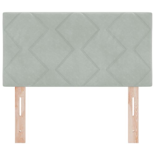  LED fejtámla gyémánt blokkok dizájn világosszürke 80 cm bársony