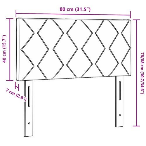  LED fejtámla gyémánt blokk dizájnnal fekete 80 cm bársonyos