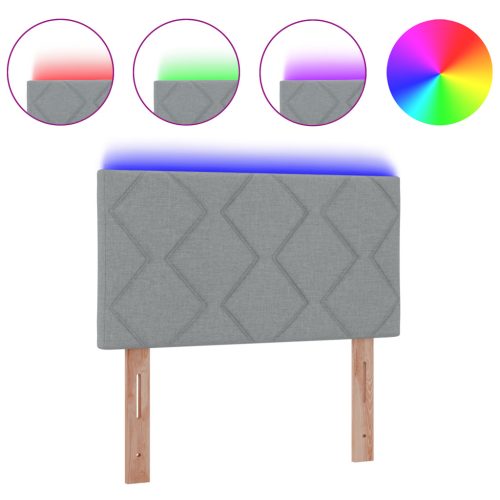  LED fejtámla Gyémánt blokkokkal Világosszürke 90 cm Szövet