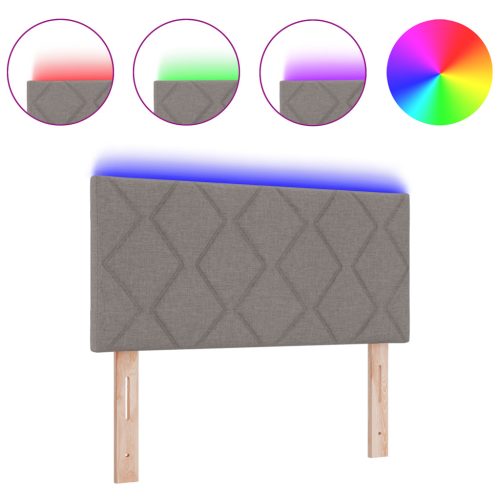  LED Fejvég Gyémánt Blokk Mintázattal Taupe 100 cm Szövet