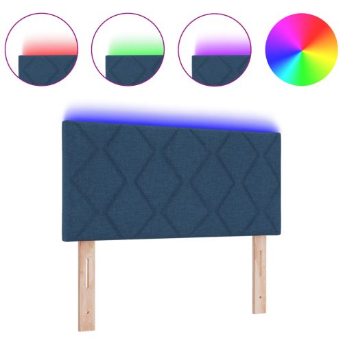 Kék LED Fejtámla Gyémánt Blokk Mintázattal, 100 cm Kárpit