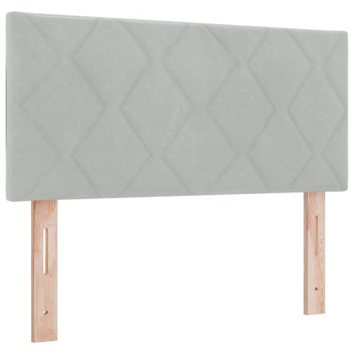  LED Fejtámla Gyémánt Blokkok Dizájn Világosszürke 100 cm Velúr