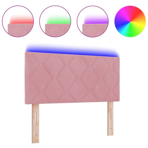  LED fejtámla gyémánt blokkok dizájnnal Rózsaszín 100 cm Bársony