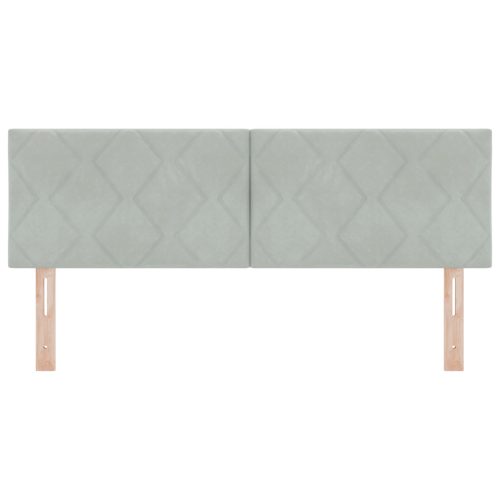  LED Fejtámla Gyémánt Blokk Design Világosszürke 144 cm Velvet