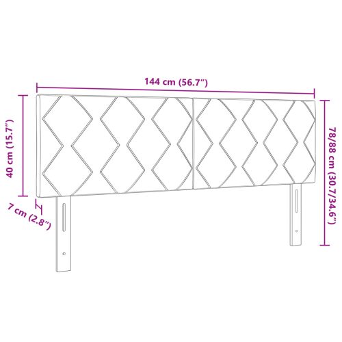  LED Fejtámla Gyémánt Blokk Design Világosszürke 144 cm Velvet