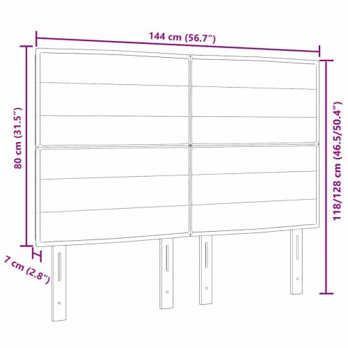  LED ágytámla LED -es lámpákkal Kék 144 cm Poliészter