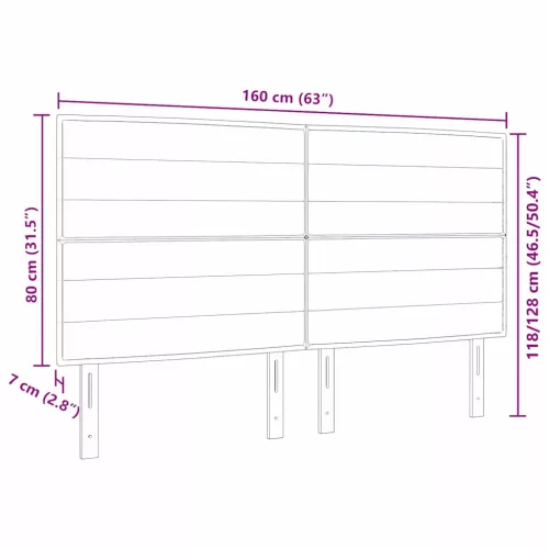  LED ágytámla LED -es lámpákkal Kék 160 cm Poliészter