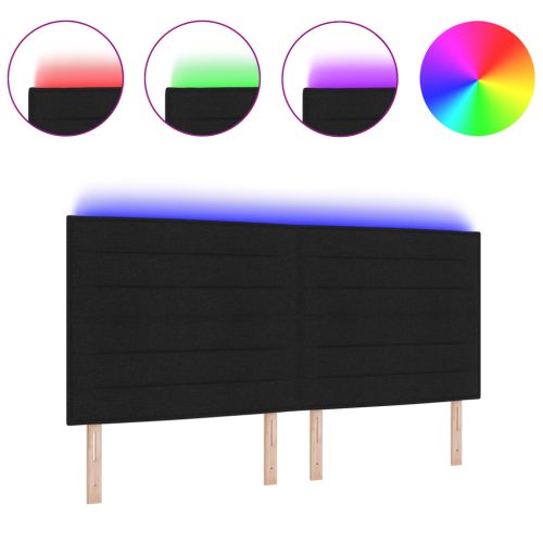  LED fejvég fekete szövet dizájn 100 cm