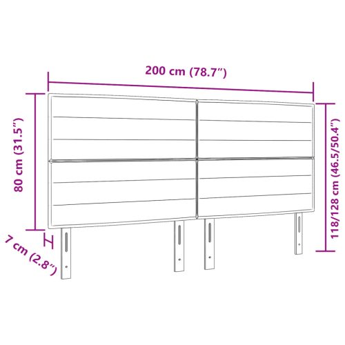  LED fejvég fekete szövet dizájn 100 cm