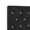  LED ágytámla LED szalagokkal fejtámlával Fekete 100 cm Bársony