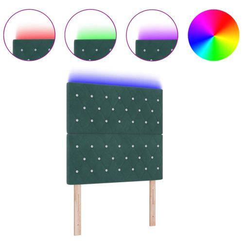  LED fejtámla sötétzöld 100 cm bársonyos