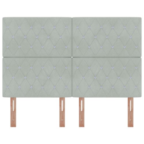  LED Fejtámla Világosszürke 72 cm Bársony