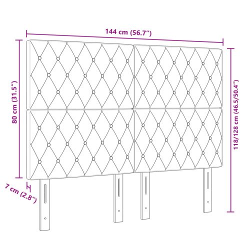  LED Fejtámla Világosszürke 72 cm Bársony