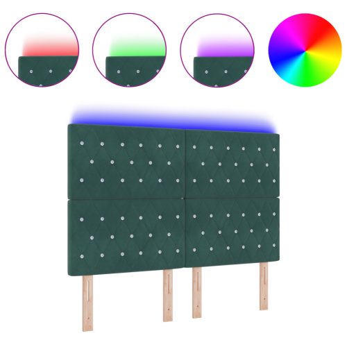  LED Fejtámla Sötét Zöld 72 cm Bársony