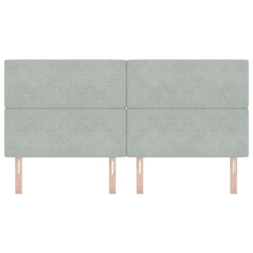  LED fejvég világosszürke 100 cm velúr